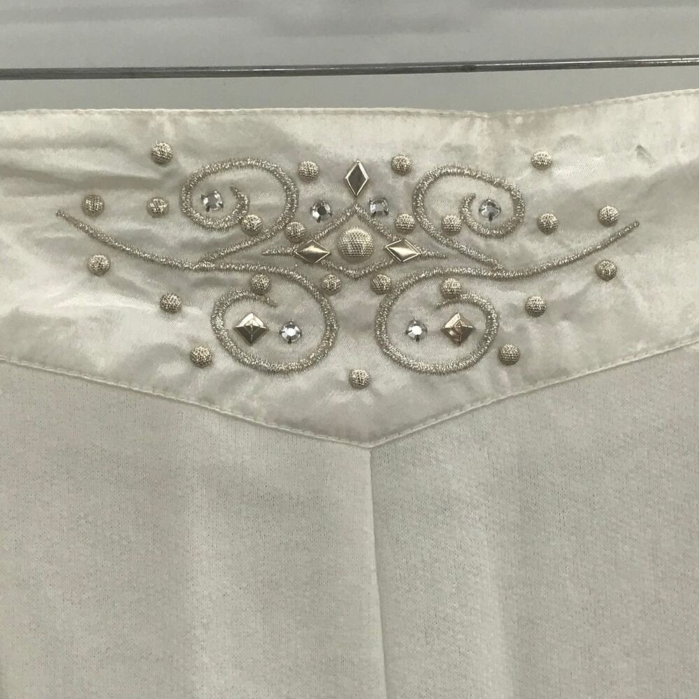 Saint Germain Vintage 2 Piece Sequin High Waist Padded Shirt & Pant Set XL New - Picture 5 of 8